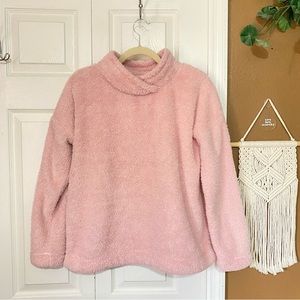 Jane and Bleecker Pink Sherpa Pullover // Size S